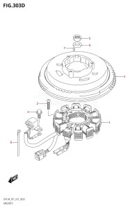 00994F-610001 (2016) 9.9hp P01-Gen. Export 1 (DF9.9A  DF9.9AR) DF9.9A drawing MAGNETO (DF9.9AR:P01)