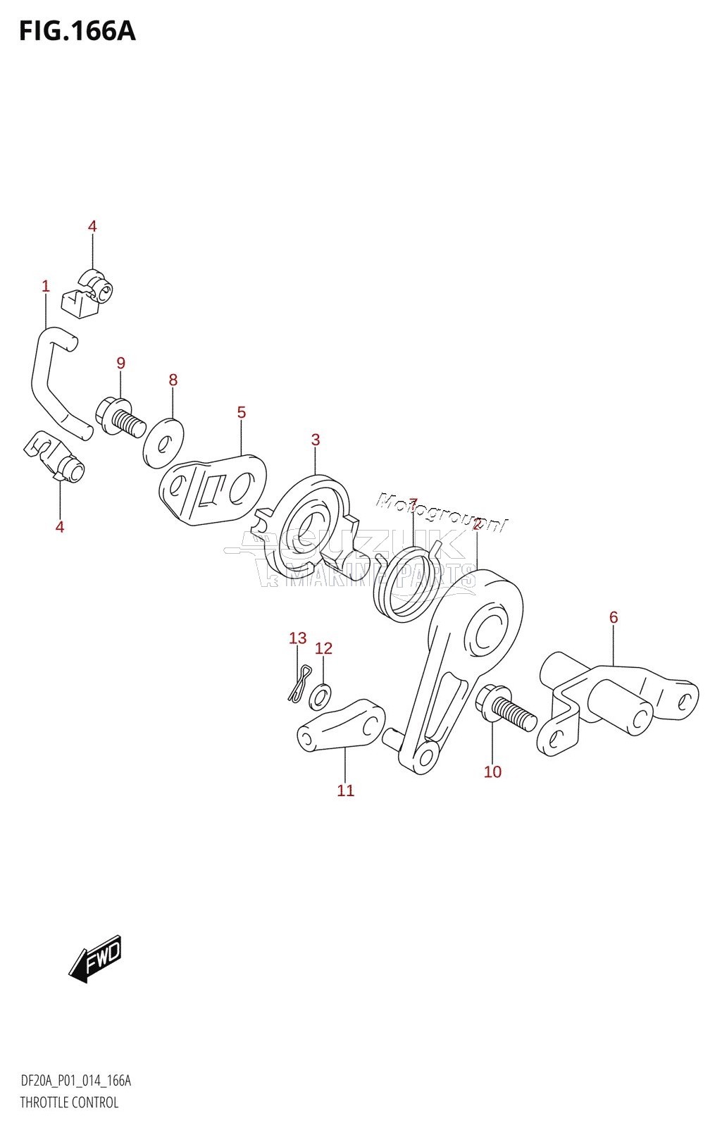 THROTTLE CONTROL (DF9.9BR:P01)