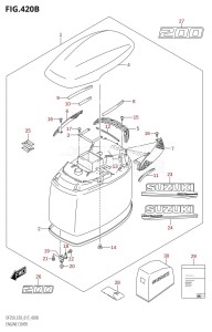 DF225T From 22503F-710001 (E03)  2017 drawing ENGINE COVER (DF200Z:E03)