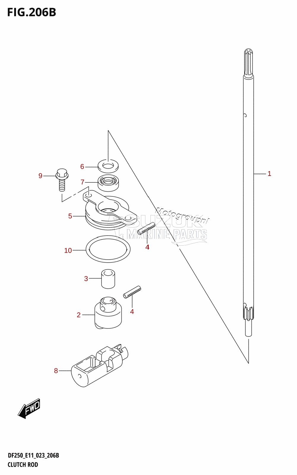 CLUTCH ROD (DF250ST)