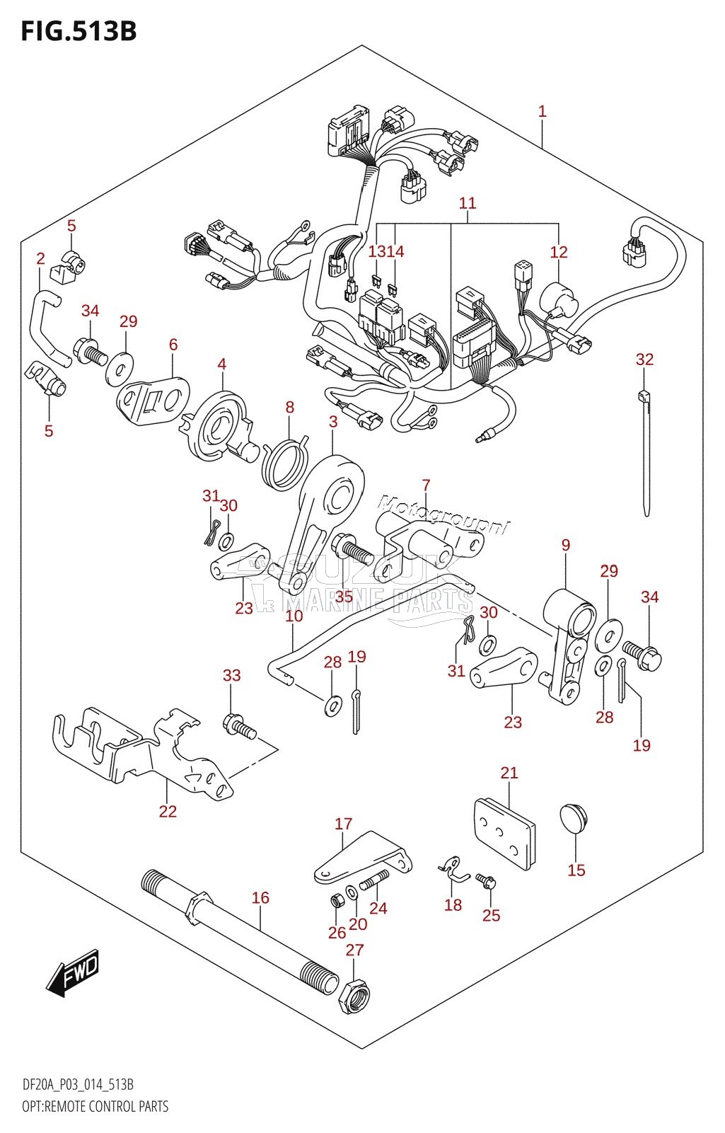 OPT:REMOTE CONTROL PARTS (DF15A:P03)