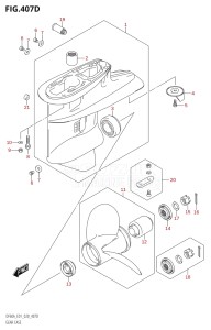 04004F-040001 (2020) 40hp E34-Italy (DF40AST) DF40A drawing GEAR CASE (DF60A:E40)