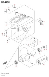 06002F-610001 (2016) 60hp E01 E40-Gen. Export 1 - Costa Rica (DF60A  DF60AQH  DF60ATH) DF60A drawing GEAR CASE (DF60ATH:E40)