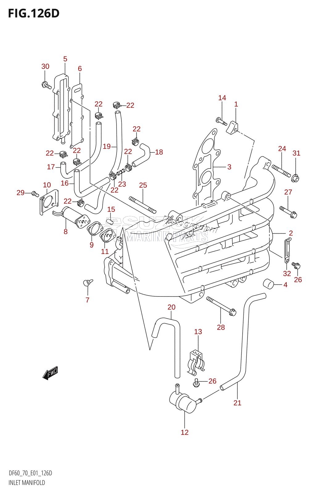 INLET MANIFOLD ((DF70T,DF70WTU,DF70WTH):K1)