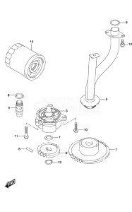 Outboard DF 140A drawing Oil Pump