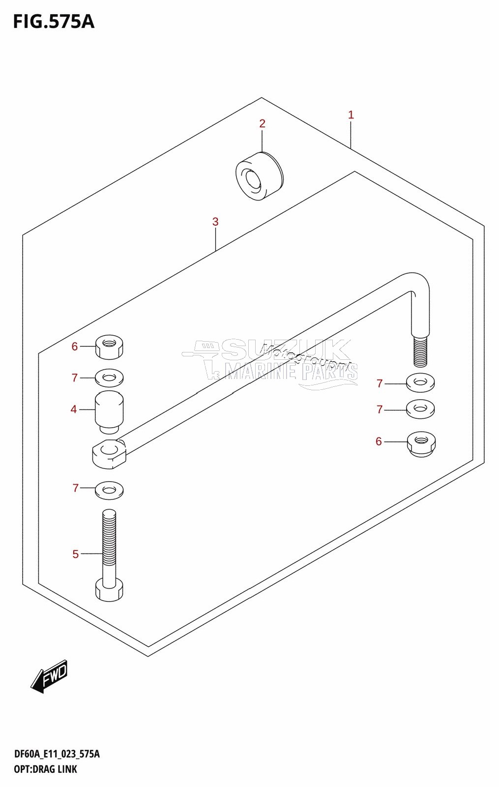 OPT:DRAG LINK (DF40AQH,DF40ATH,DF50ATH,DF60AQH,DF60ATH,DF50AVTH,DF60AVTH)