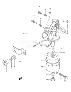 DT8S From 0801-942358 ()  1989 drawing CARBURETOR (DT5 /​ DT6)