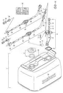 DT55 From 05501-651001 ()  1996 drawing FUEL TANK