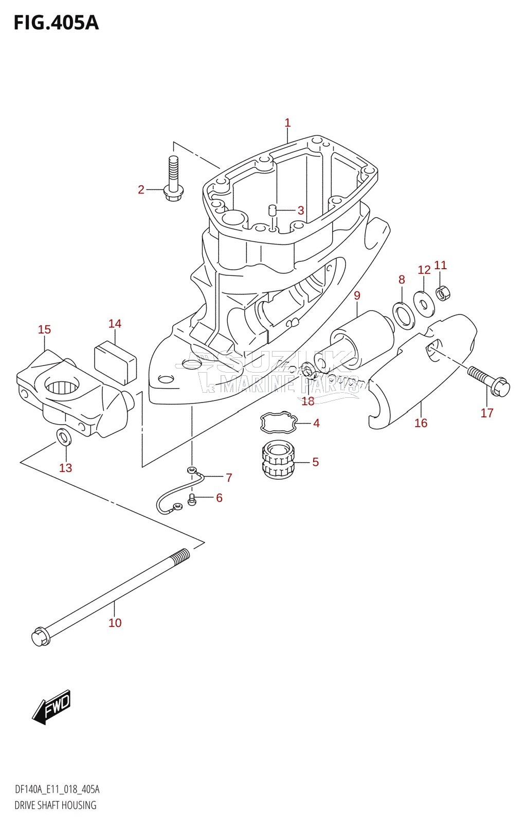 DRIVE SHAFT HOUSING (DF100AT,DF115AST)