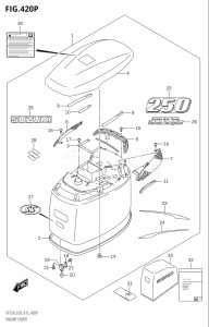 20002F-510001 (2005) 200hp E03-USA (DF200T  DF200Z) DF200 drawing ENGINE COVER (DF250ST:E03)