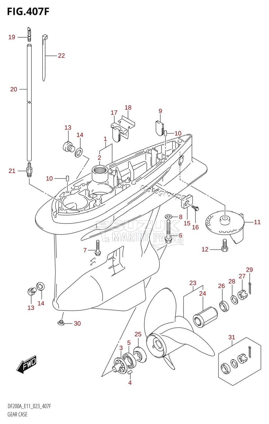 GEAR CASE (DF200AZ:023)