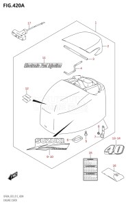 06002F-210001 (2012) 60hp E03-USA (DF60A) DF60A drawing ENGINE COVER (DF40A:E03)