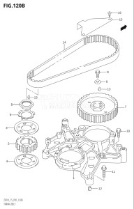 01503F-110001 (2011) 15hp P01-Gen. Export 1 (DF15  DF15R) DF15 drawing TIMING BELT (K5,K6,K7,K8,K9,K10,011)