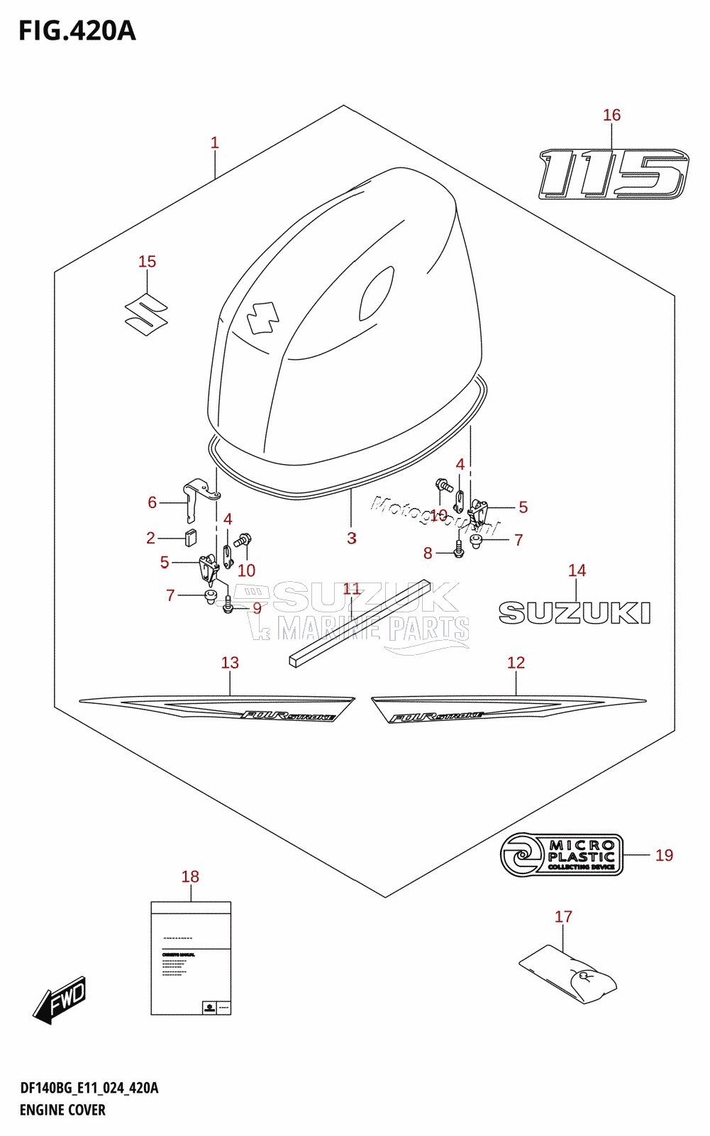 ENGINE COVER (DF115BG,DF115BZG)