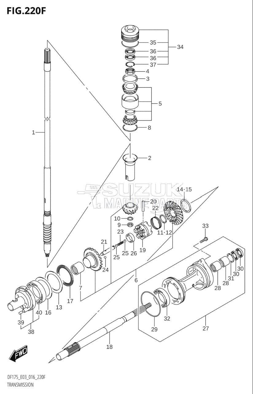 TRANSMISSION (DF175TG:E03)