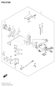 00994F-610001 (2016) 9.9hp P01-Gen. Export 1 (DF9.9A  DF9.9AR) DF9.9A drawing OPT:REMOTE CONTROL PARTS (DF8A:P01)