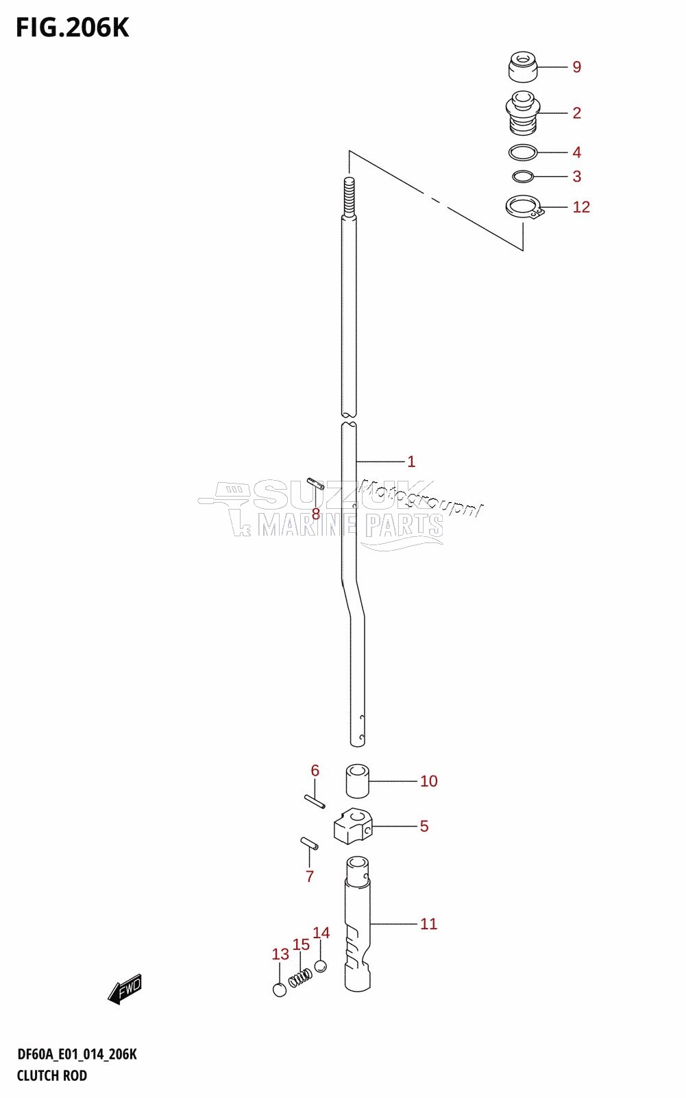 CLUTCH ROD (DF60AQH:E40)