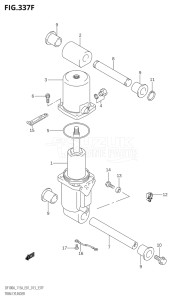 11503F-310001 (2013) 115hp E01 E40-Gen. Export 1 - Costa Rica (DF115AT) DF115A drawing TRIM CYLINDER (DF115AZ:E40)