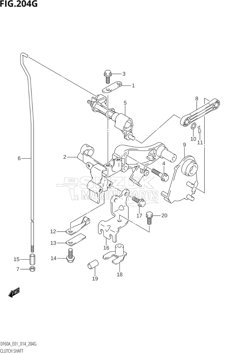 CLUTCH SHAFT (DF60A:E01)