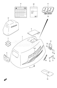 Outboard DF 9.9 drawing Engine Cover