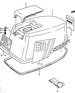 DT65 From 6501-001001 ()  1986 drawing ENGINE COVER