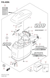 DF250 From 25003F-510001 (E01 E40)  2015 drawing ENGINE COVER ((DF200T,DF200Z):E01)