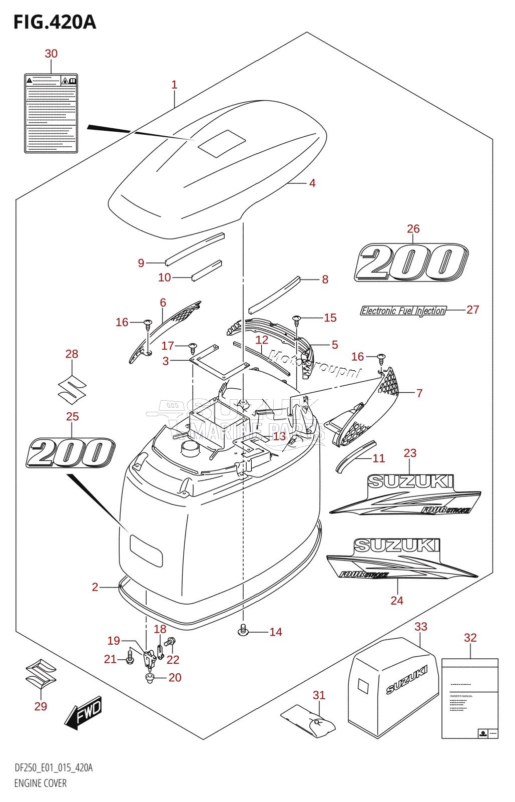 ENGINE COVER ((DF200T,DF200Z):E01)