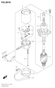 02504F-710001 (2017) 25hp P01-Gen. Export 1 (DF25A  DF25AR  DF25AT  DF25ATH) DF25A drawing STARTING MOTOR (DF30ATH:P01)