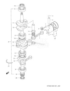 DT30C From 03003-971001 ()  1999 drawing CRANKSHAFT