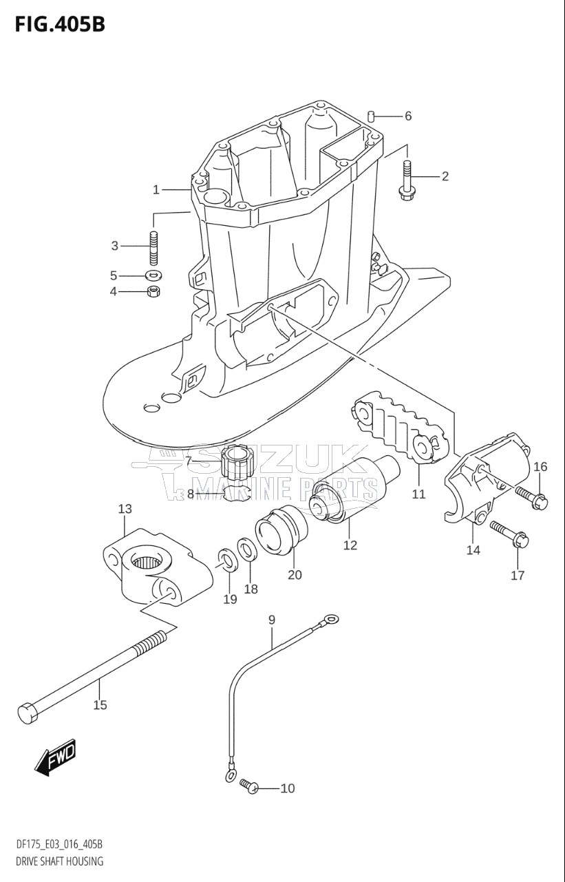 DRIVE SHAFT HOUSING (DF150TG:E03)