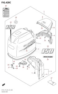 DF175T From 17502F-210001 (E01 E40)  2012 drawing ENGINE COVER (DF150Z:E01)