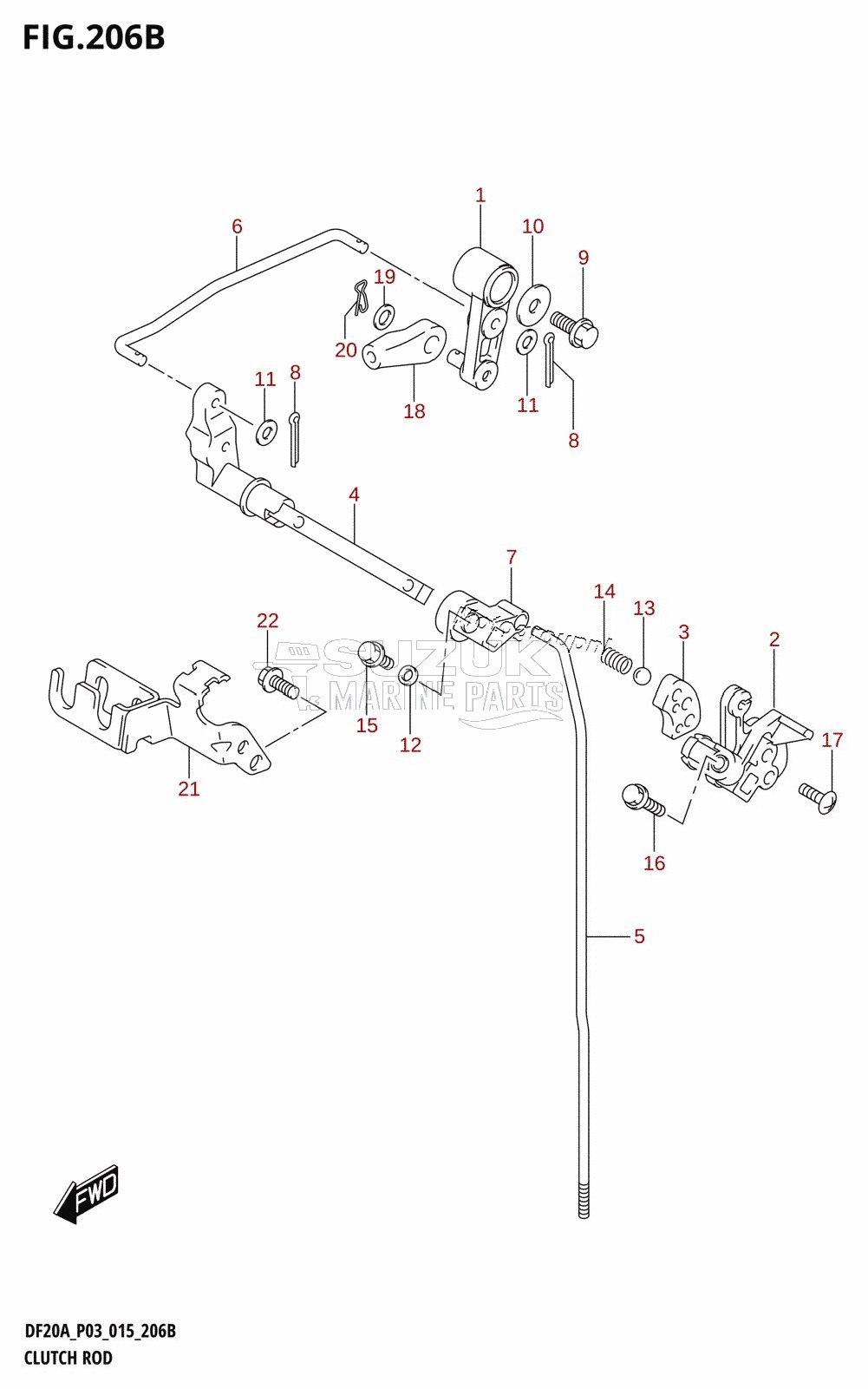 CLUTCH ROD (DF9.9BR:P03)