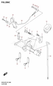 DF8A From 00801F-710001 (P01)  2017 drawing CLUTCH ROD (DF9.9A:P01)