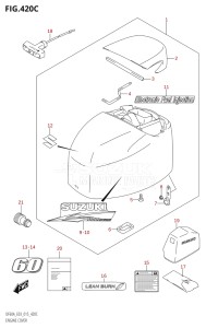 04003F-510001 (2005) 40hp E03-USA (DF40A) DF40A drawing ENGINE COVER (DF60A:E03)