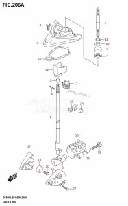 DF300AP From 30002P-910001 (E01 E40)  2019 drawing CLUTCH ROD