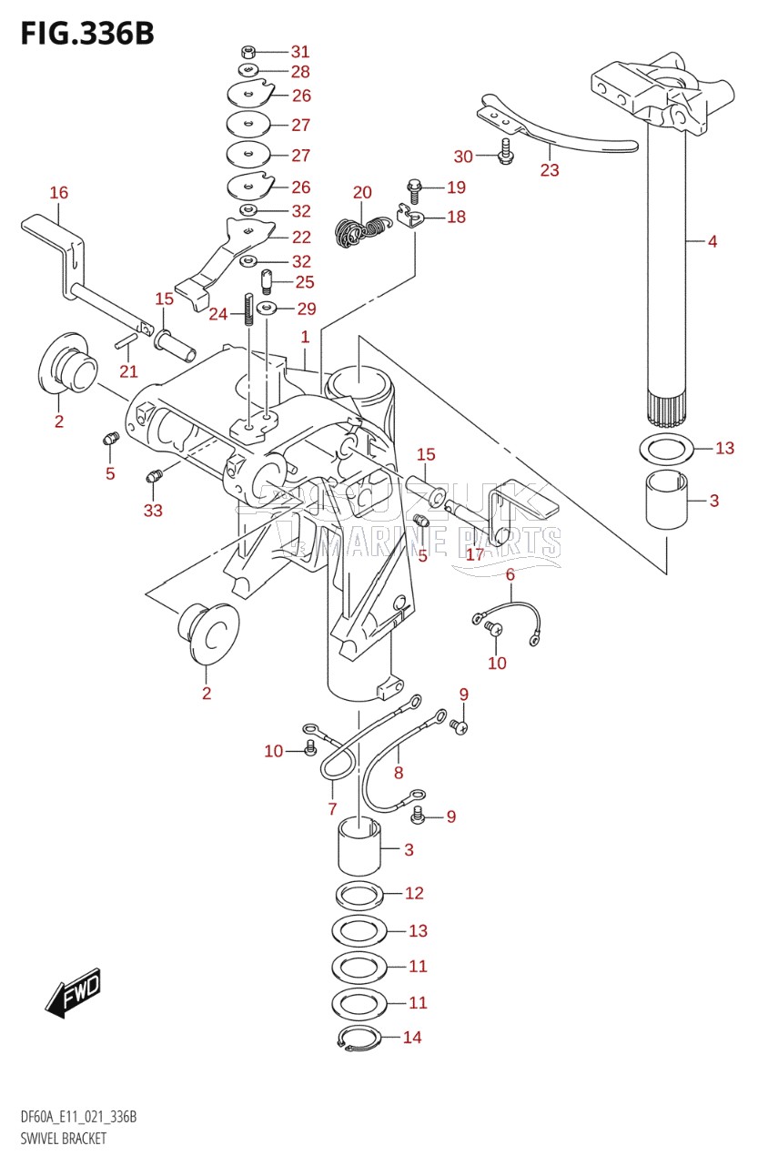 SWIVEL BRACKET (SEE NOTE)