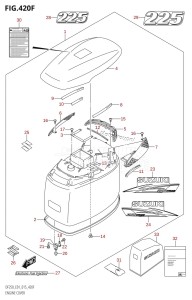 DF250Z From 25003Z-510001 (E40)  2015 drawing ENGINE COVER ((DF225T,DF225Z):E01)