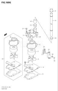 25004F-210001 (2012) 250hp E03-USA (DF250ST) DF250ST drawing WATER PUMP (DF250ST:E03)