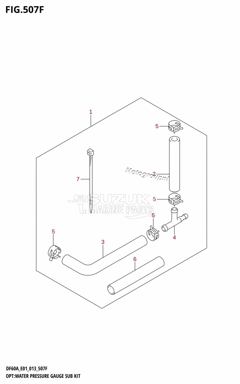 OPT:WATER PRESSURE GAUGE SUB KIT (DF40AST:E34)