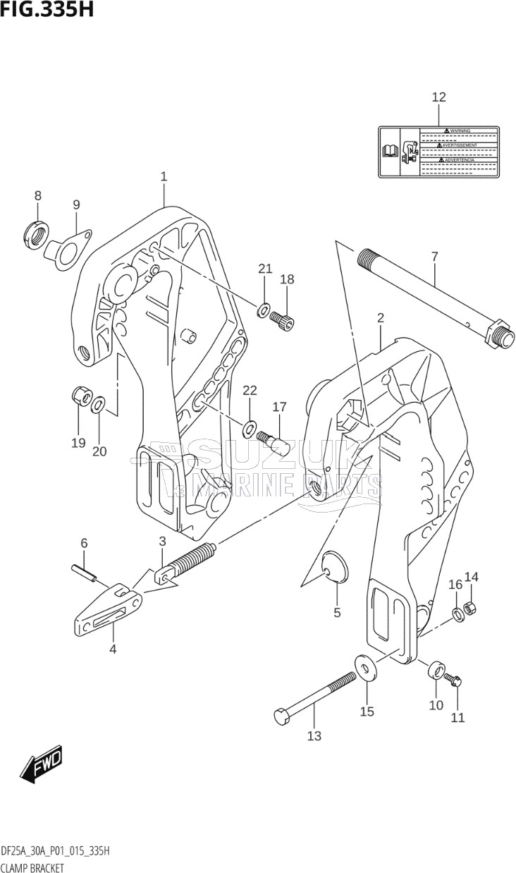 CLAMP BRACKET (DF30ATH:P01)