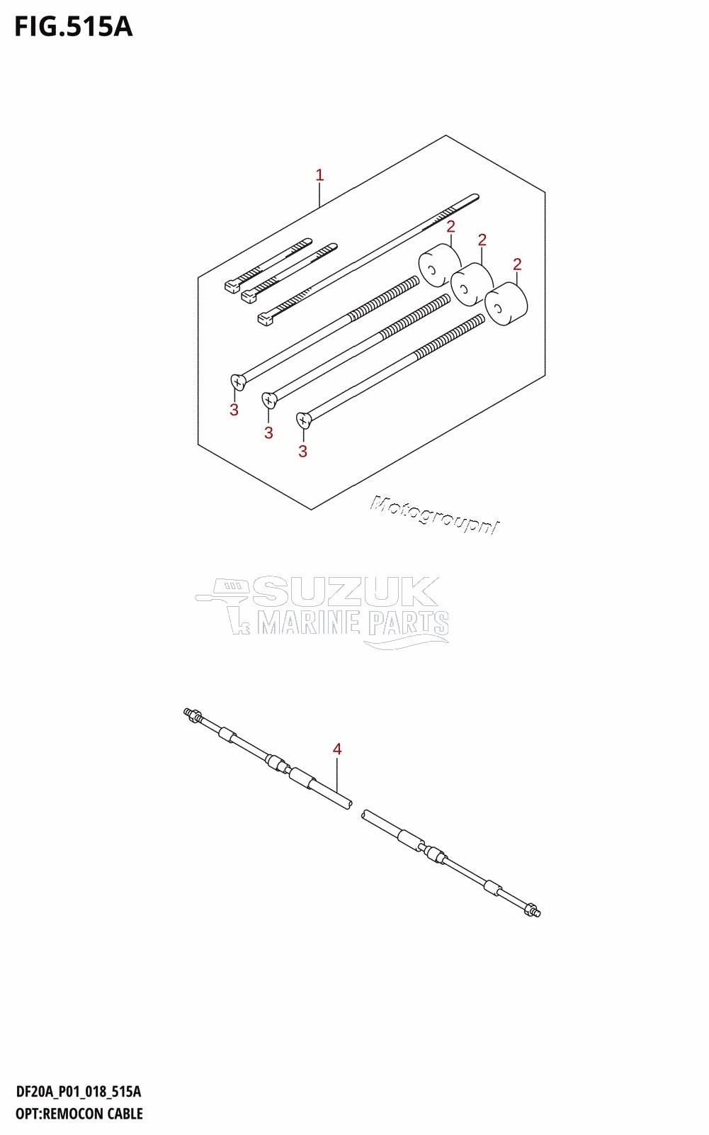 OPT:REMOCON CABLE (DF9.9B,DF9.9BR,DF9.9BT,DF15A,DF15AR,DF15AT)