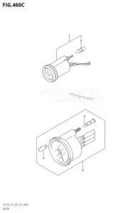 DF175T From 17502F-210001 (E01 E40)  2012 drawing METER (DF150Z:E01)