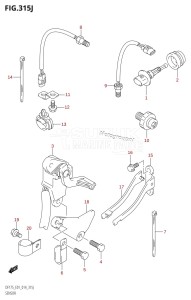 DF150ZG From 15002Z-410001 (E40)  2014 drawing SENSOR (DF175T:E01)