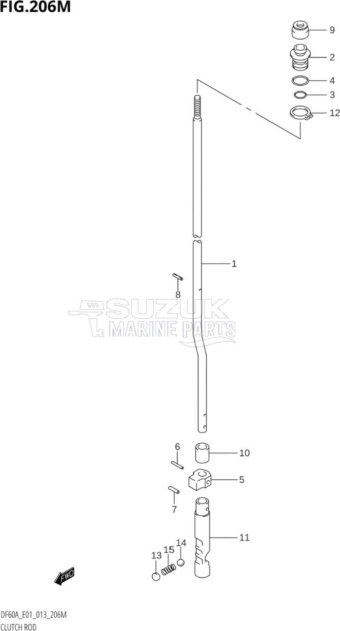 CLUTCH ROD (DF60ATH:E40)