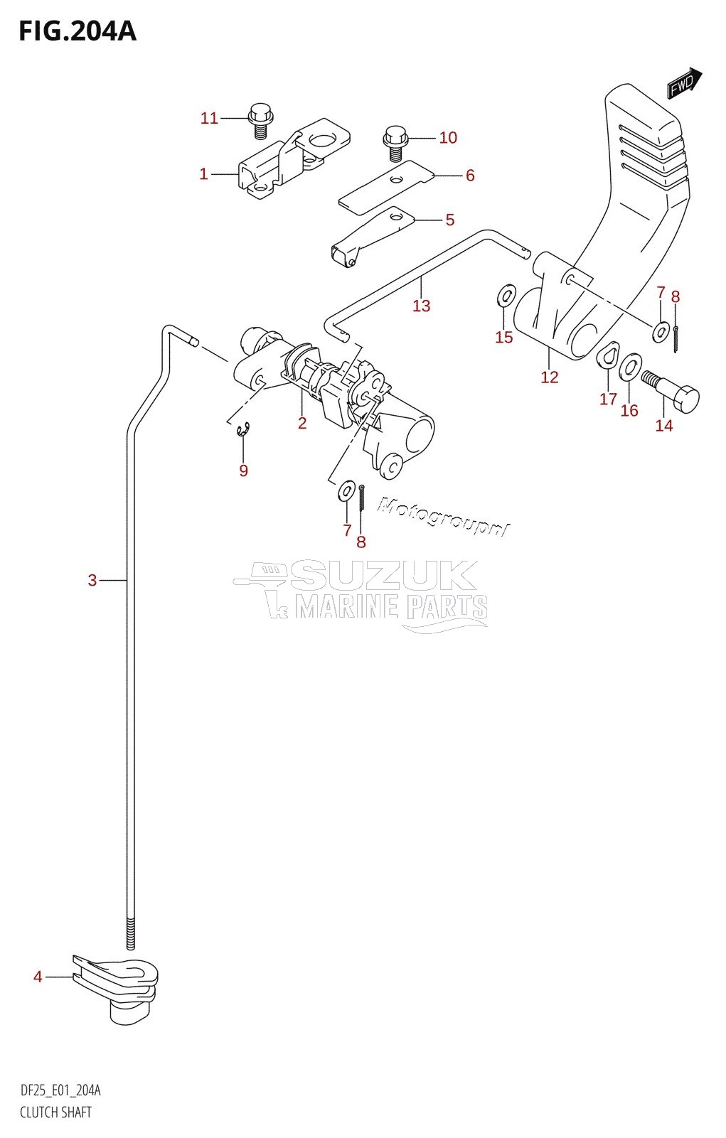 CLUTCH SHAFT (DF25)