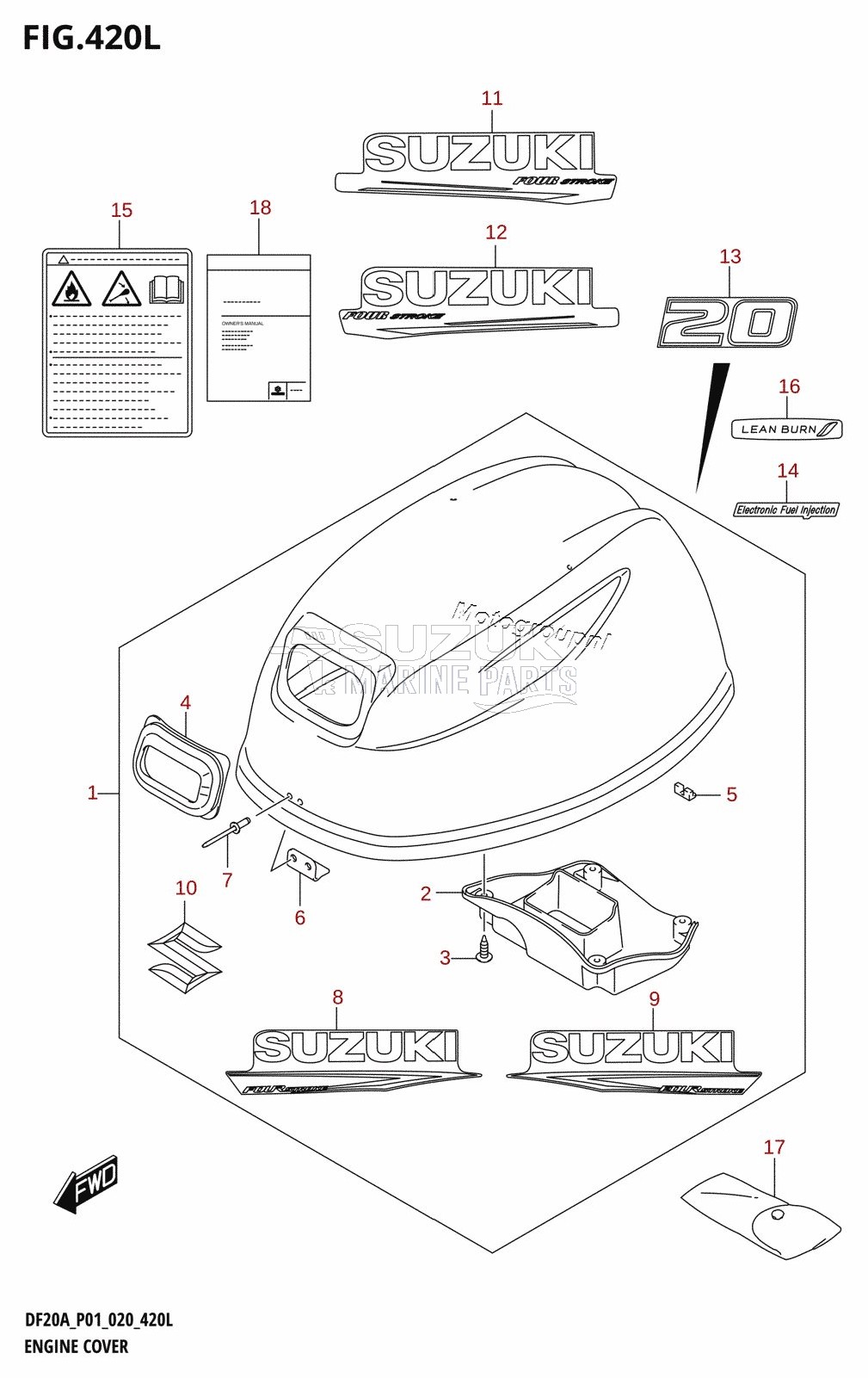 ENGINE COVER (DF20A:P40)