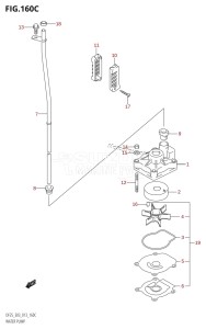 DF25 From 02503F-310001 (E03)  2013 drawing WATER PUMP (DF25Q:E03)