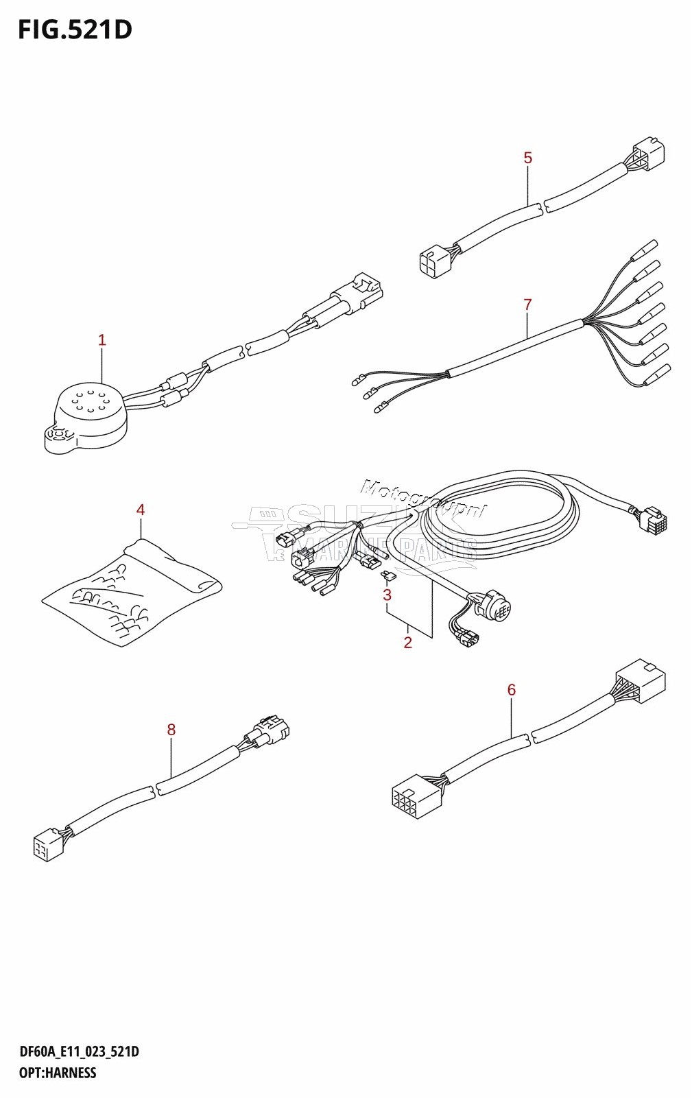 OPT:HARNESS ((DF40AQH,DF40ATH,DF50ATH,DF60AQH,DF60ATH,DF50AVTH,DF60AVTH):(020,021))