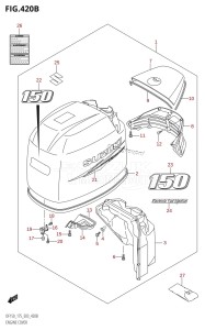 DF150Z From 15002Z-110001 (E03)  2011 drawing ENGINE COVER (DF150T,DF150Z:(K10,011))