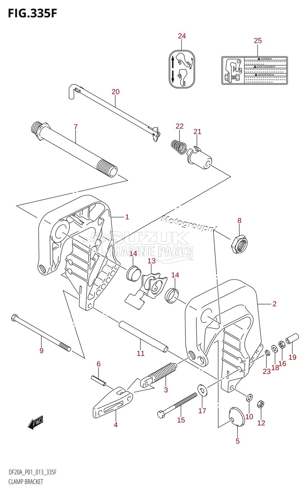 CLAMP BRACKET (DF20A:P40)